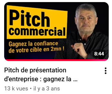 Vidéos YouTube Pitch 1