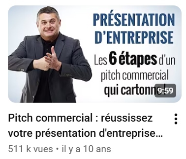 Vidéos YouTube Pitch 3