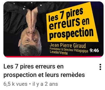 Vidéos YouTube Prise RDV 1