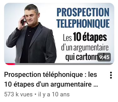 Vidéos YouTube Prise RDV 3